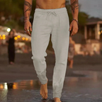 Vayden | Herren Leichte Hosen Sommer | Leinenoptik