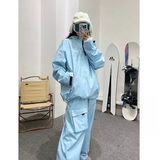 Damen Baggy Skijacke & Skihose | Skianzug Winter