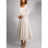 Women's A-line Wedding Guest Dress | Maxi & Long Sleeve