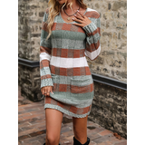 Women's Knit Dress | V-Neck & Loose Fit for Winter