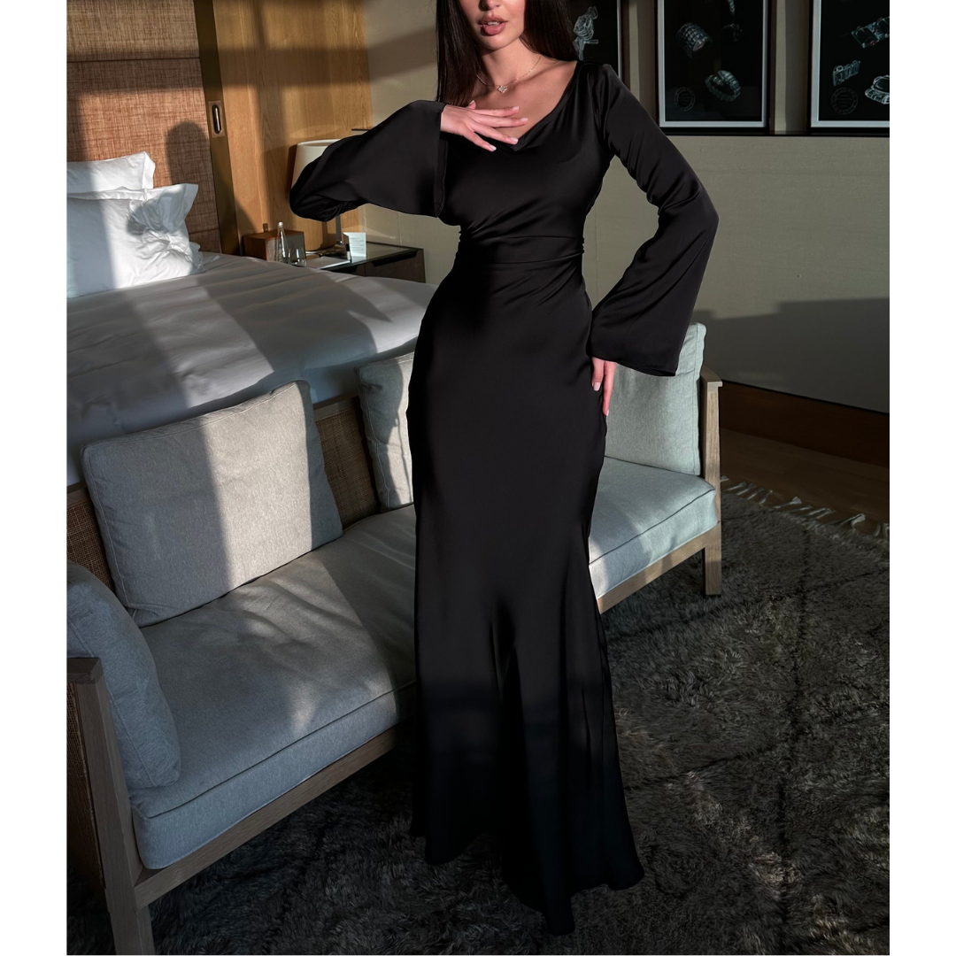 Abendkleider | Langarm Maxikleid