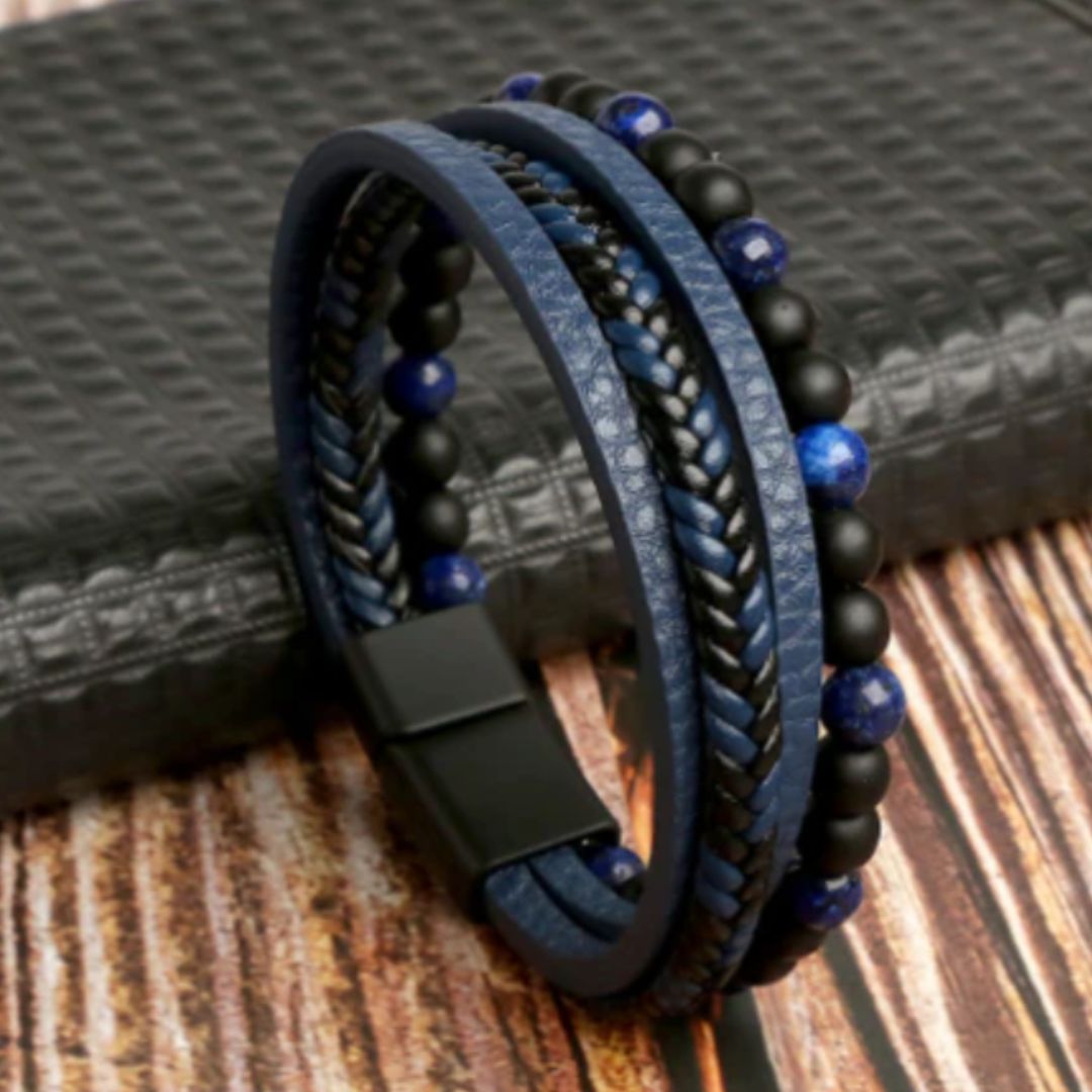 Stell | Lederarmband-Dunkelblau-19-cm-Becker Boutique