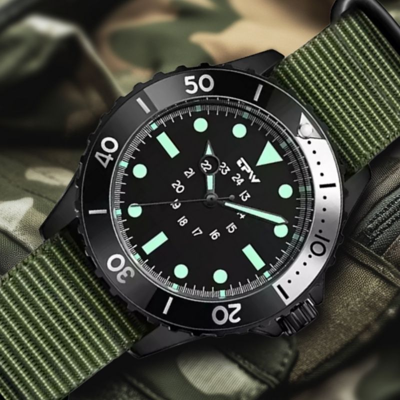 Tactical field watch for men | Diving style