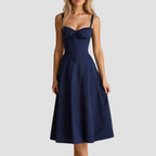 Amelie | Women's Corset Summer Dress | Midi
