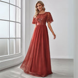 Women's A-line Wedding Guest Dress | Maxi
