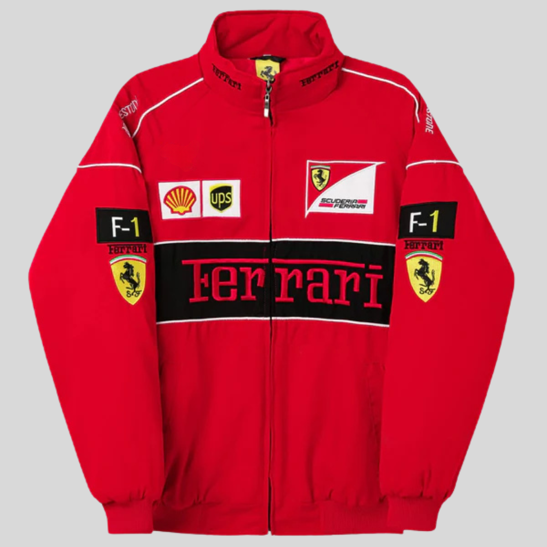 Rari | Original Vintage Ferrari Rennjacke - F1 Unisex Retro-Rot-S-Becker Boutique