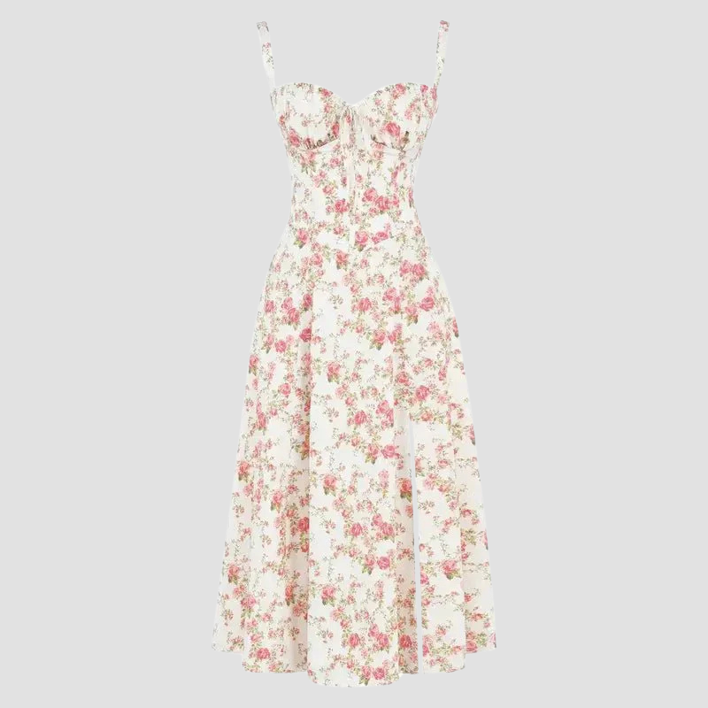 Amelie | Women's Corset Summer Dress | Midi