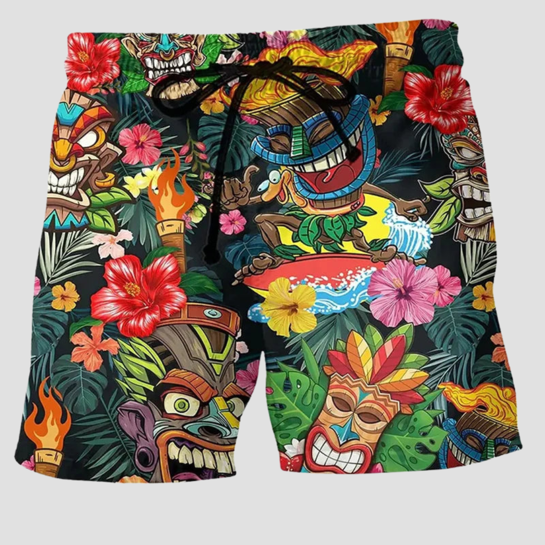 Jeremiah | Herren Badehosen | Kurze mit Graffiti-Print