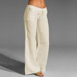 Yselle | Women's Lightweight Summer Trousers | Linen Look