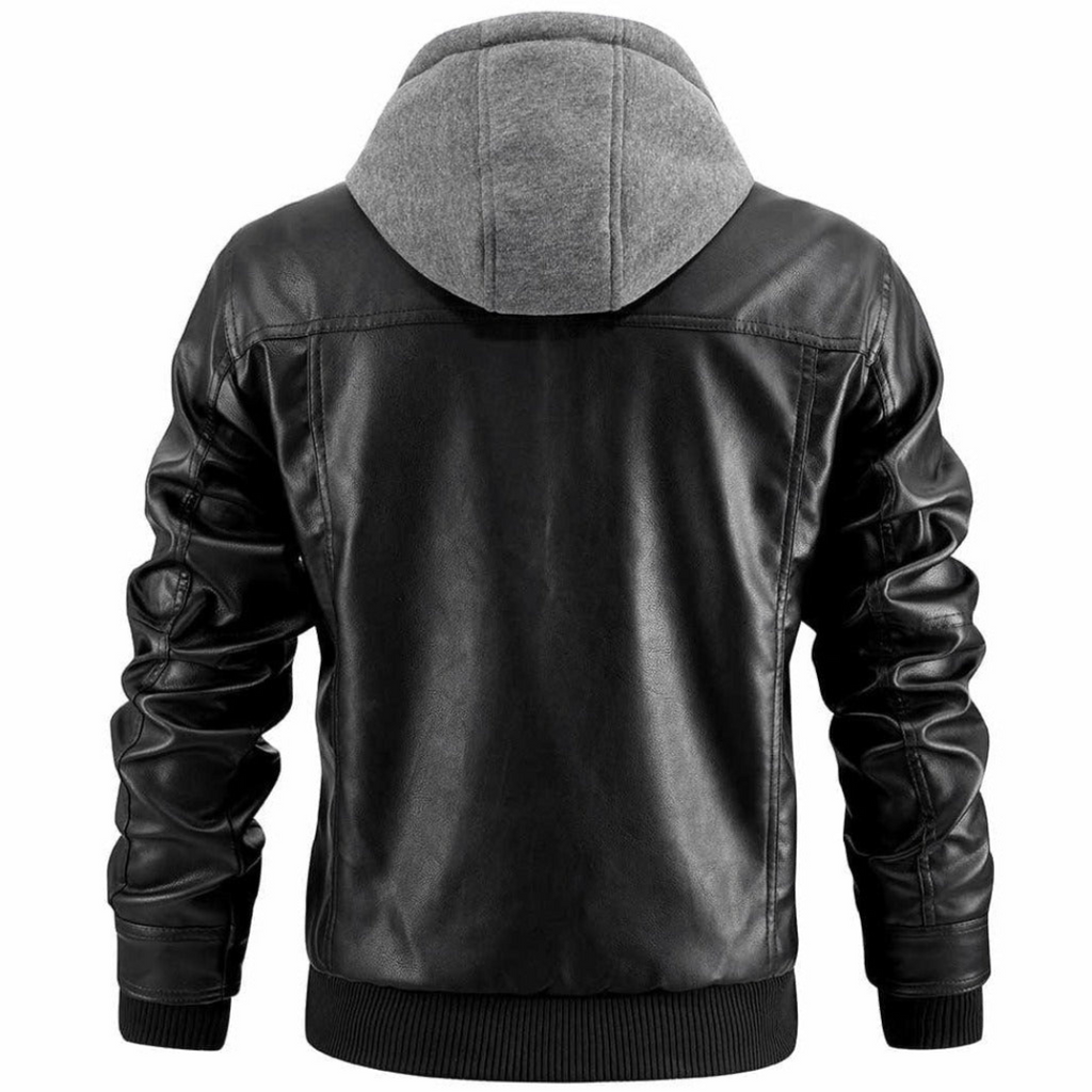 Men's winter jacket with hood and zipper