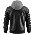 Men's winter jacket with hood and zipper