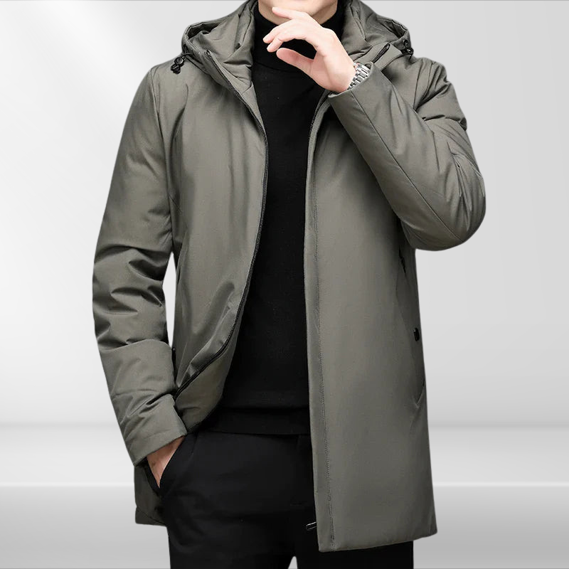 Classic black hooded jacket