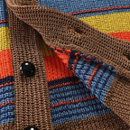 Herren Cardigan | Geometrisch & Knopfleiste
