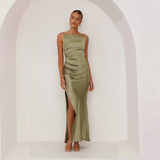 Adelise | Sleeveless Wedding Guest Dress Slim Fit | Maxi