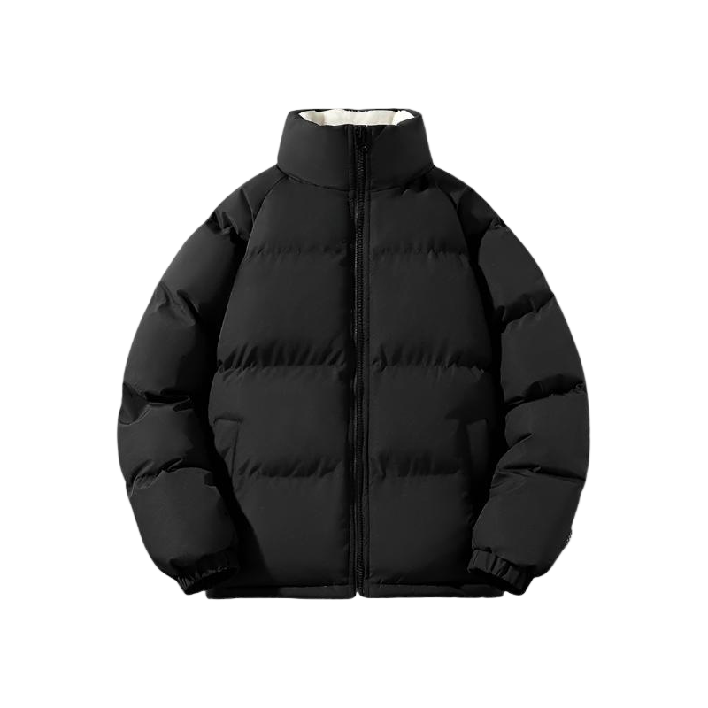 Men's fleece-lined and padded puffer jacket