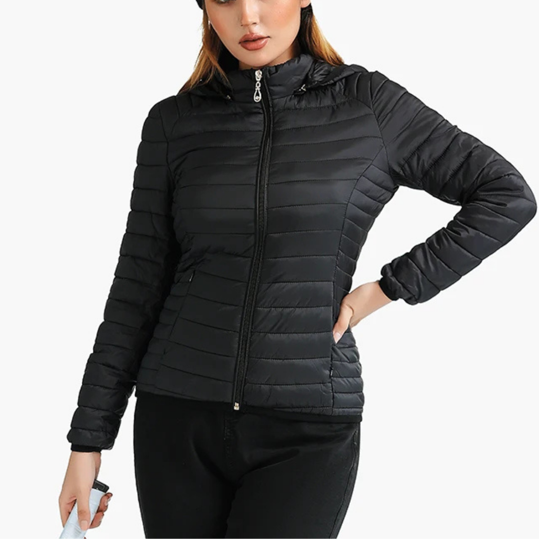 Women’s Quilted Jacket with Hood | Lightweight