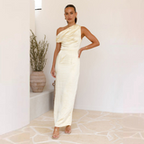 Coralie | One-Shoulder Wedding Guest Dress | Midi