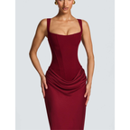 Kleid als Hochzeitsgast | Eckiger Ausschnitt