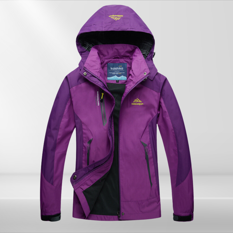 Outdoor-Wanderjacke Damen mit Kapuze | Wasserdicht