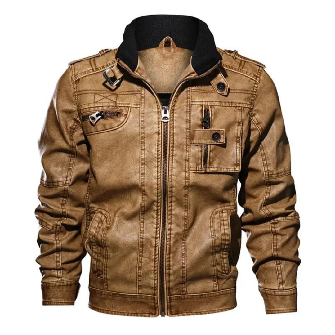 Benno | Lederjacke mit hohem Kragen für Herren-Becker Boutique