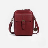 Vrai | Skuldertaske til kvinder med rum i flere lag-Rød-Vrai | Sac à Bandoulière en Cuir pour Femmes avec Compartiments Multi-Couches - €24-Bentzen Butik