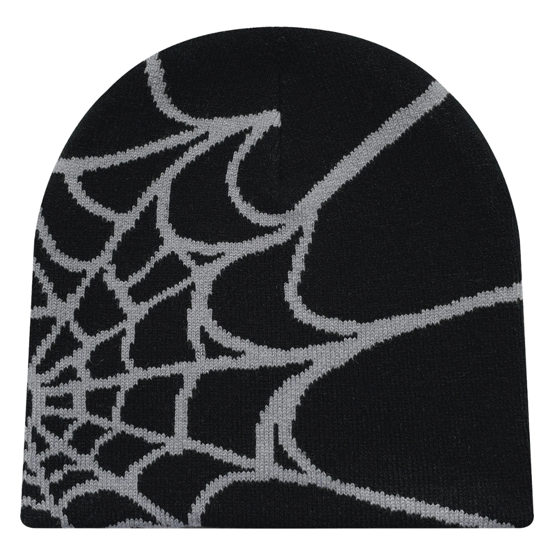 Mütze | Strickmütze Y2K Stil & Spinnenmuster