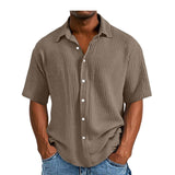 Cain | Men's Lightweight Shirt | Short Sleeve Linen Style
