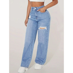 High-Waist Jeans Damen | Baggy  Ripped