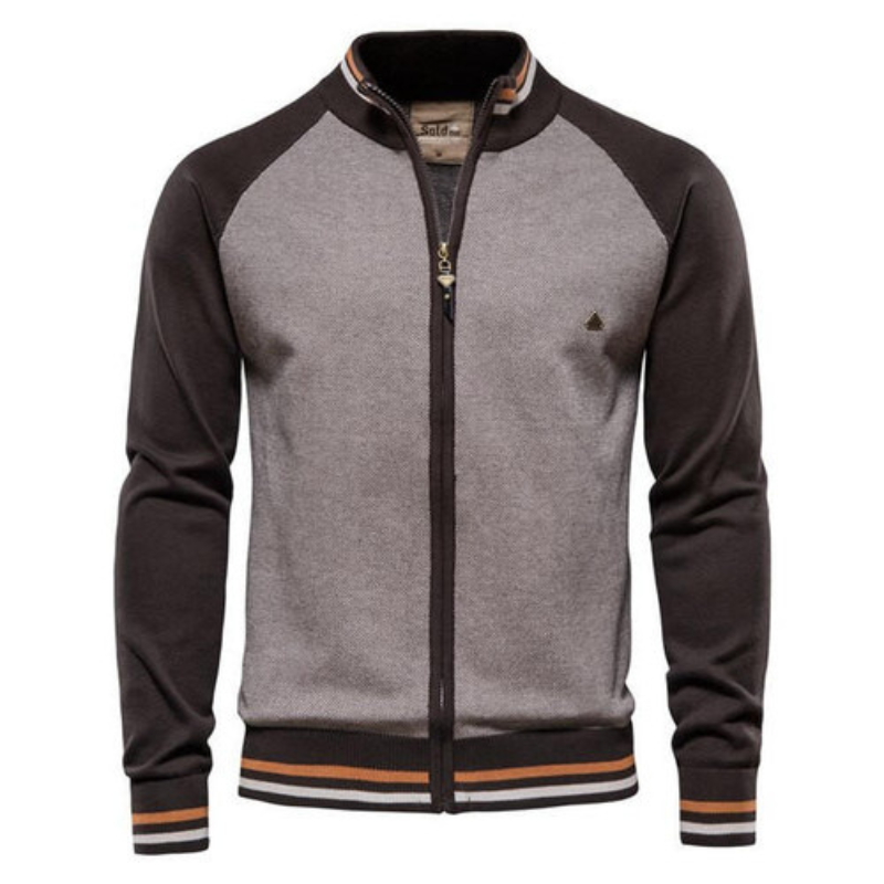 Men's Two-Tone Striped Cardigan | Cardigan