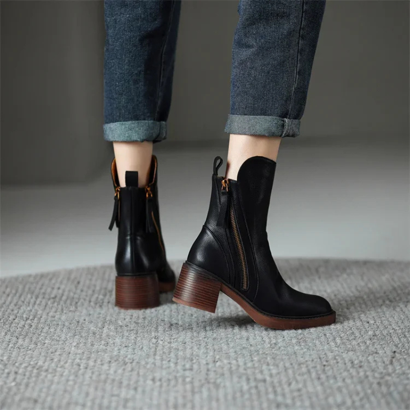 Ankle boots women | Leather look