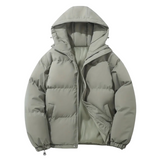 Padded men's puffer jacket with hood