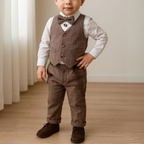 Boys Vest Suit Set | Suspenders Outfit