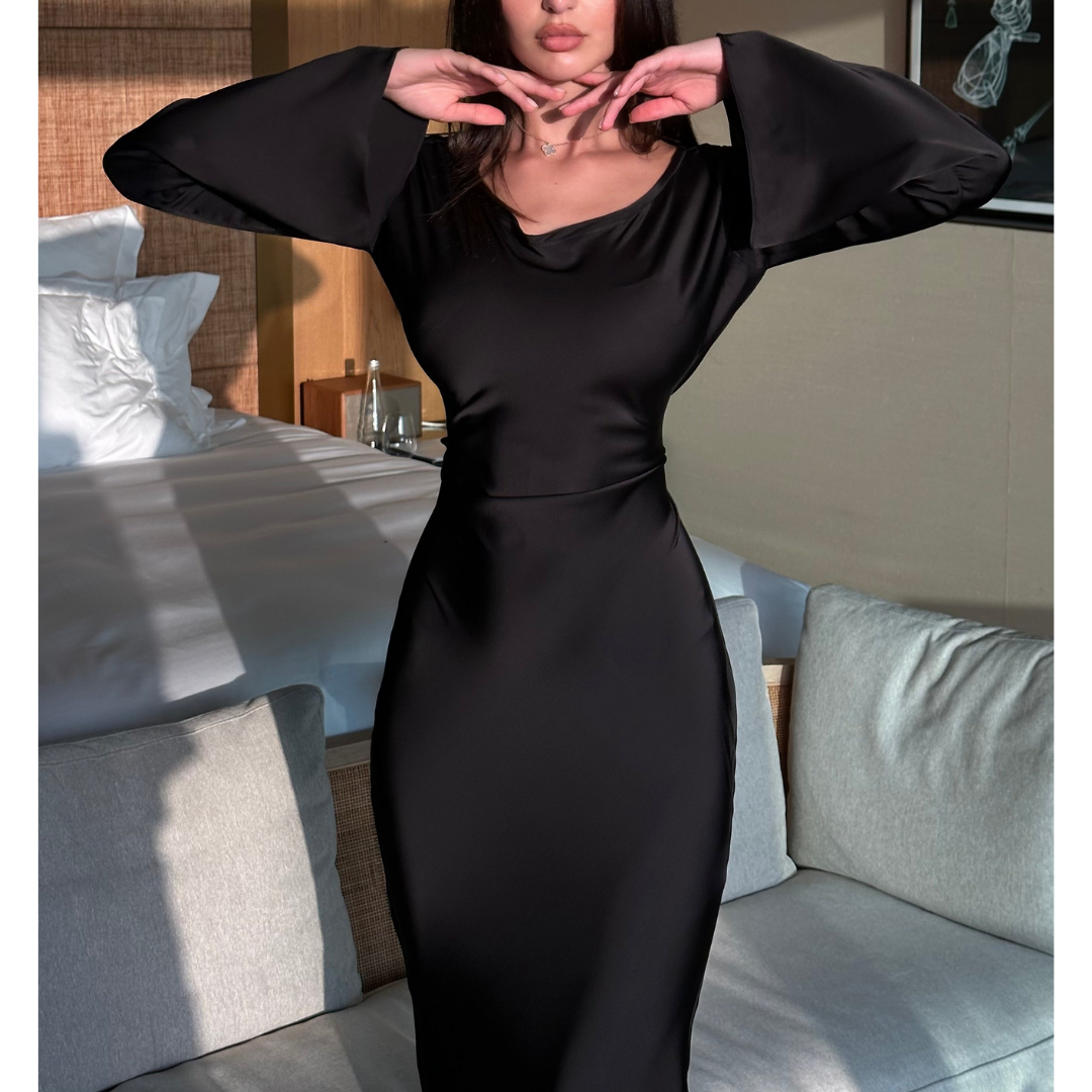 Abendkleider | Langarm Maxikleid