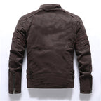 Bikerjacke Für Herren | Lederjacke mit Reißverschluss