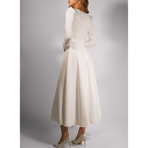Women's A-line Wedding Guest Dress | Maxi & Long Sleeve