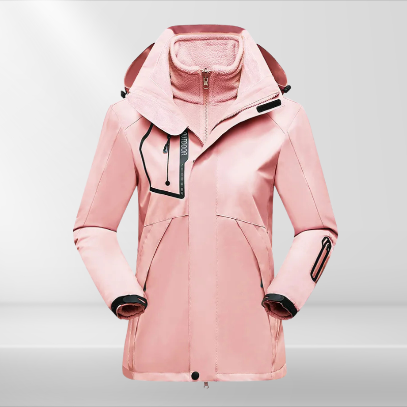 Outdoor-3-in-1-Wetterschutzjacke Damen