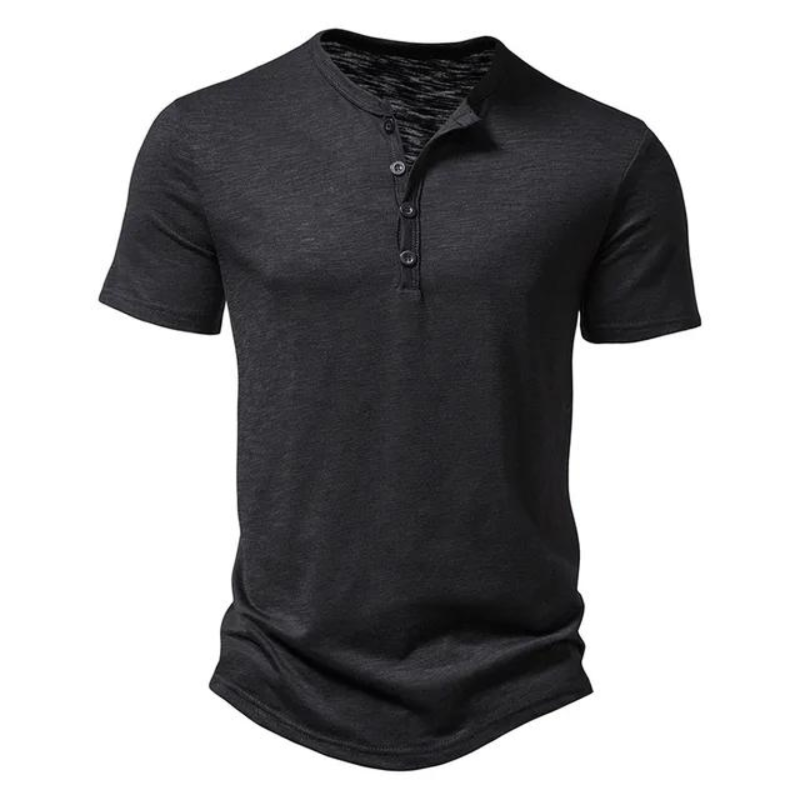 Henley | Herren-Polo - Henley-Kragen atmungsaktives Herren-T-Shirt