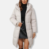 Women's Down Coat | Lined Winter Jacket with Hood