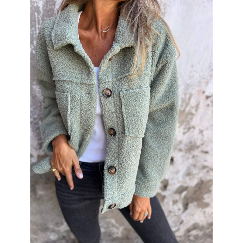 Damen Übergangsjacke | Plüsch & Mit Kragen