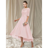 Evening dress with 3/4 sleeves for women | Midi