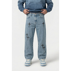 Men’s Loose Fit Jeans | Cross Design Y2K