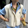 Bea | Damen Strick-Cardigan ohne Ärmel