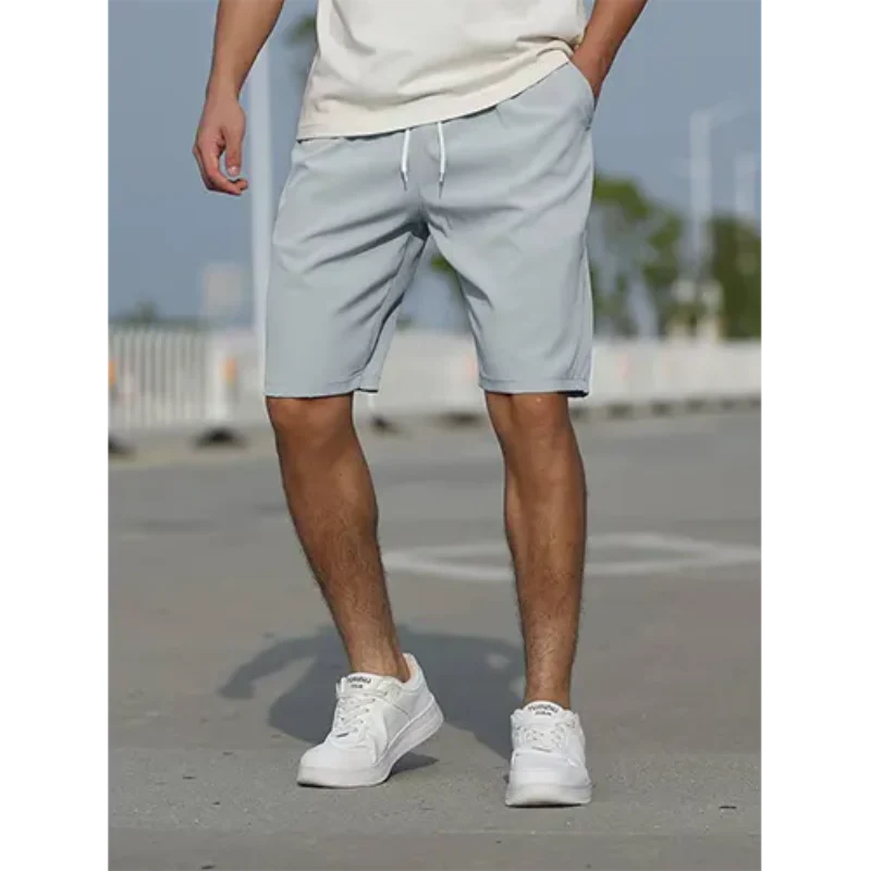 Kurze Sommerhose mit verstellbarem Hoher Taille für Herren
