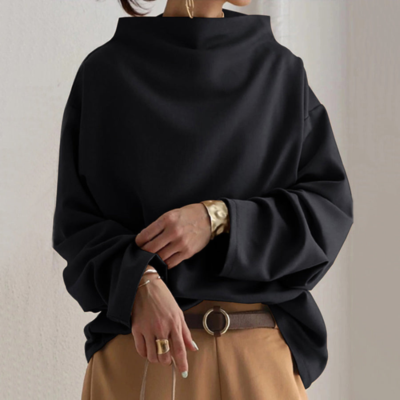 Damen Pullover | Hoher Kragen & Lockere Passform