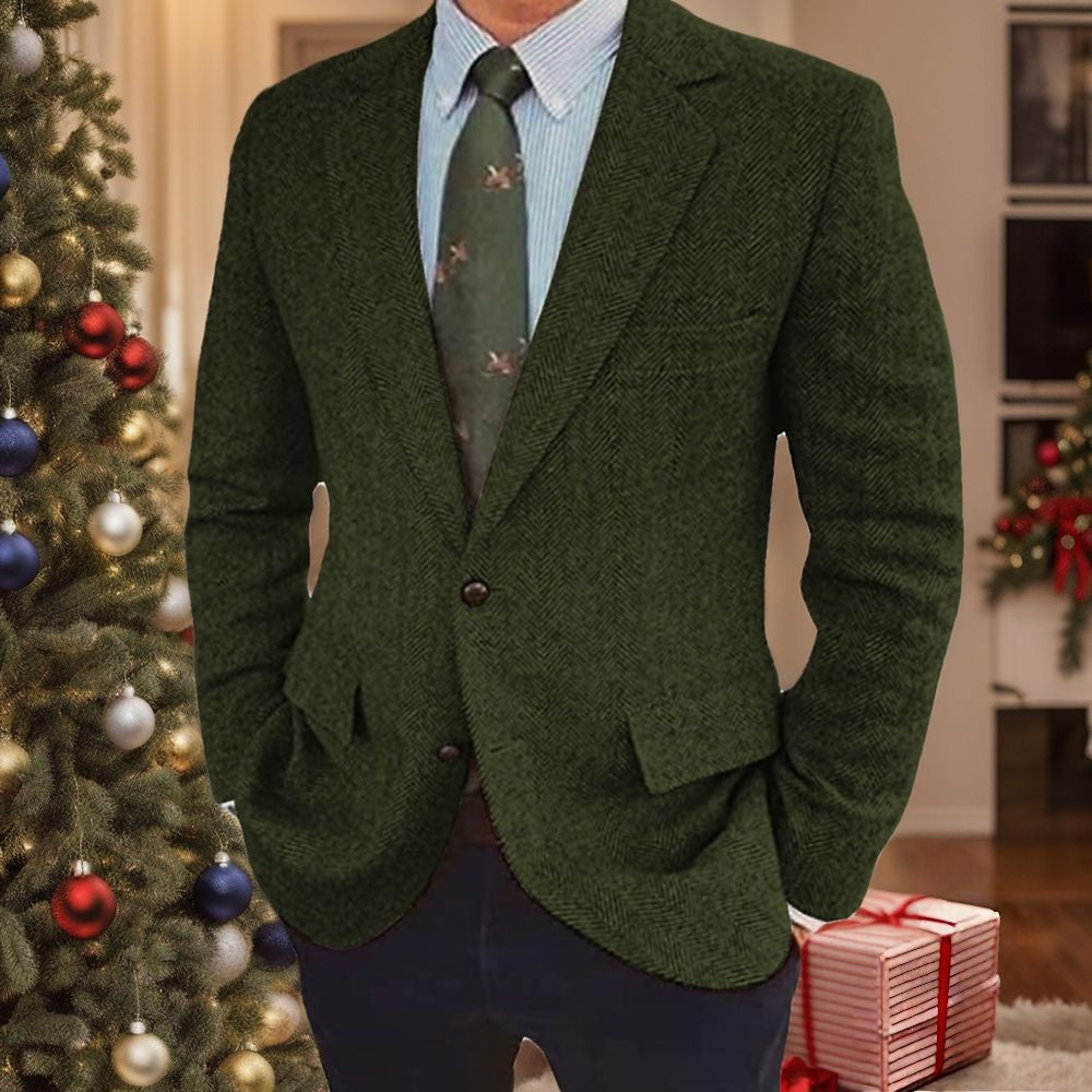 Herren Tweed Blazer | Herringbone Vintage