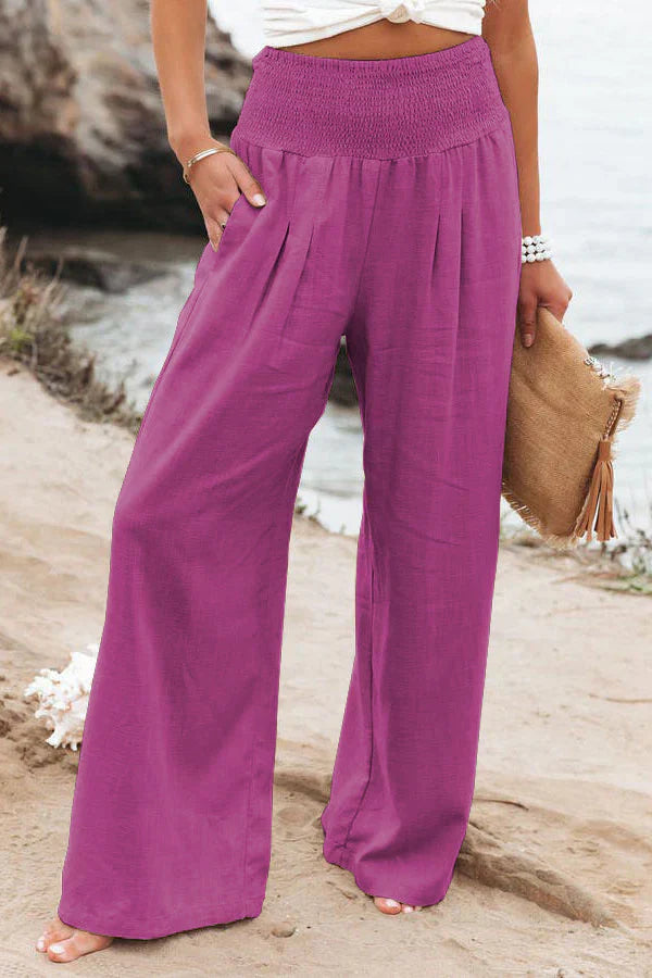 Nora | Damen-Hose Loose Fit aus Leinen und Baumwollegefühl