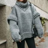 Women's roll-neck sweater | Cozy oversized knit