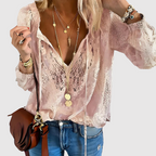 Bryanna | Boho-Sommeroberteil mit langen Ärmeln für Damen