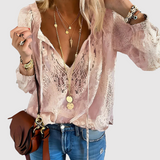 Bryanna | Boho summer top with long sleeves for women
