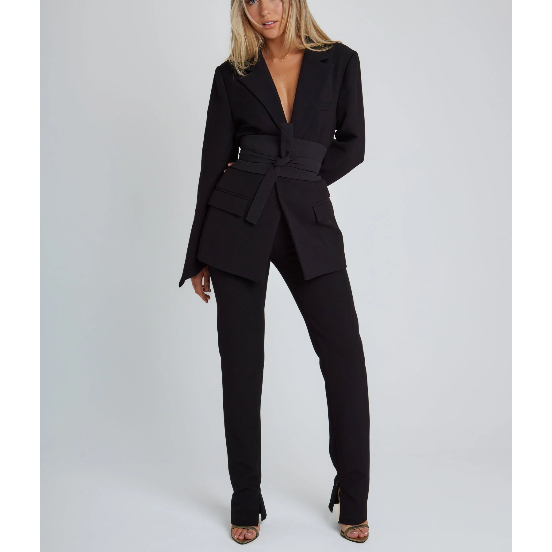 Women’s Belted Blazer